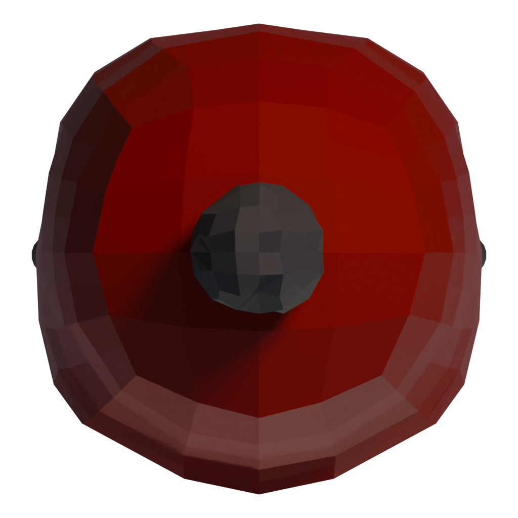 Top view of the Low Poly Cartoon Beanie Cap 3D model