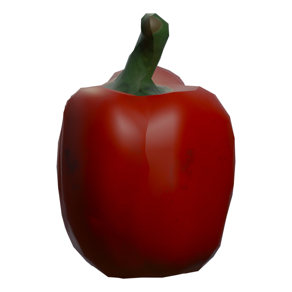 Right view of the Bell Pepper Red 3D model