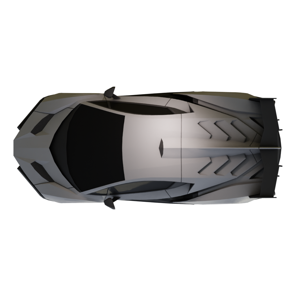 Top view of the Lamborghini Veneno 3D model