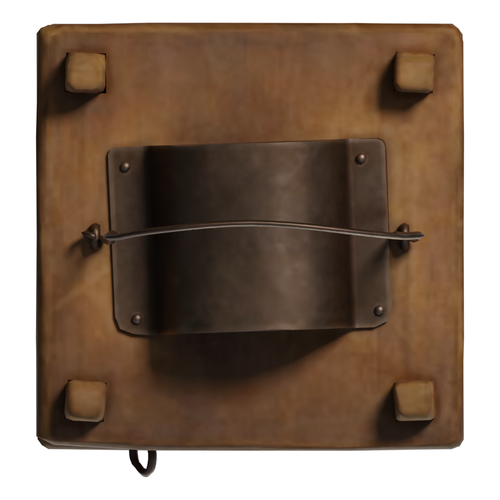 Top view of the Wooden Lantern 3D model