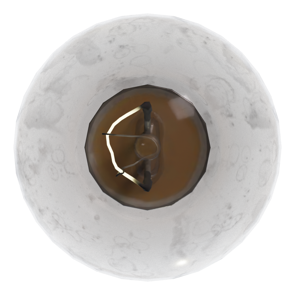 Top view of the Lightbulb 3D model