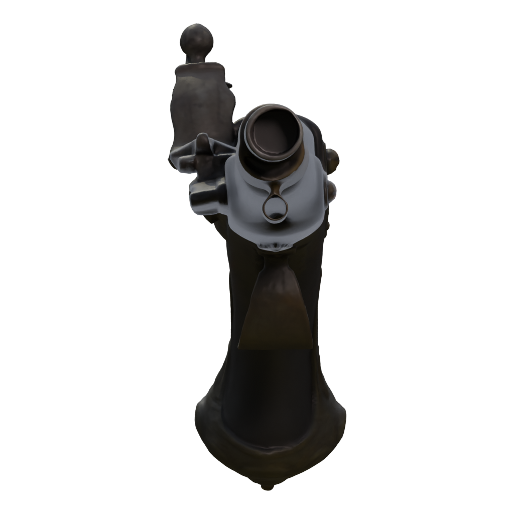 Left view of the Dueling Pistol 3D model