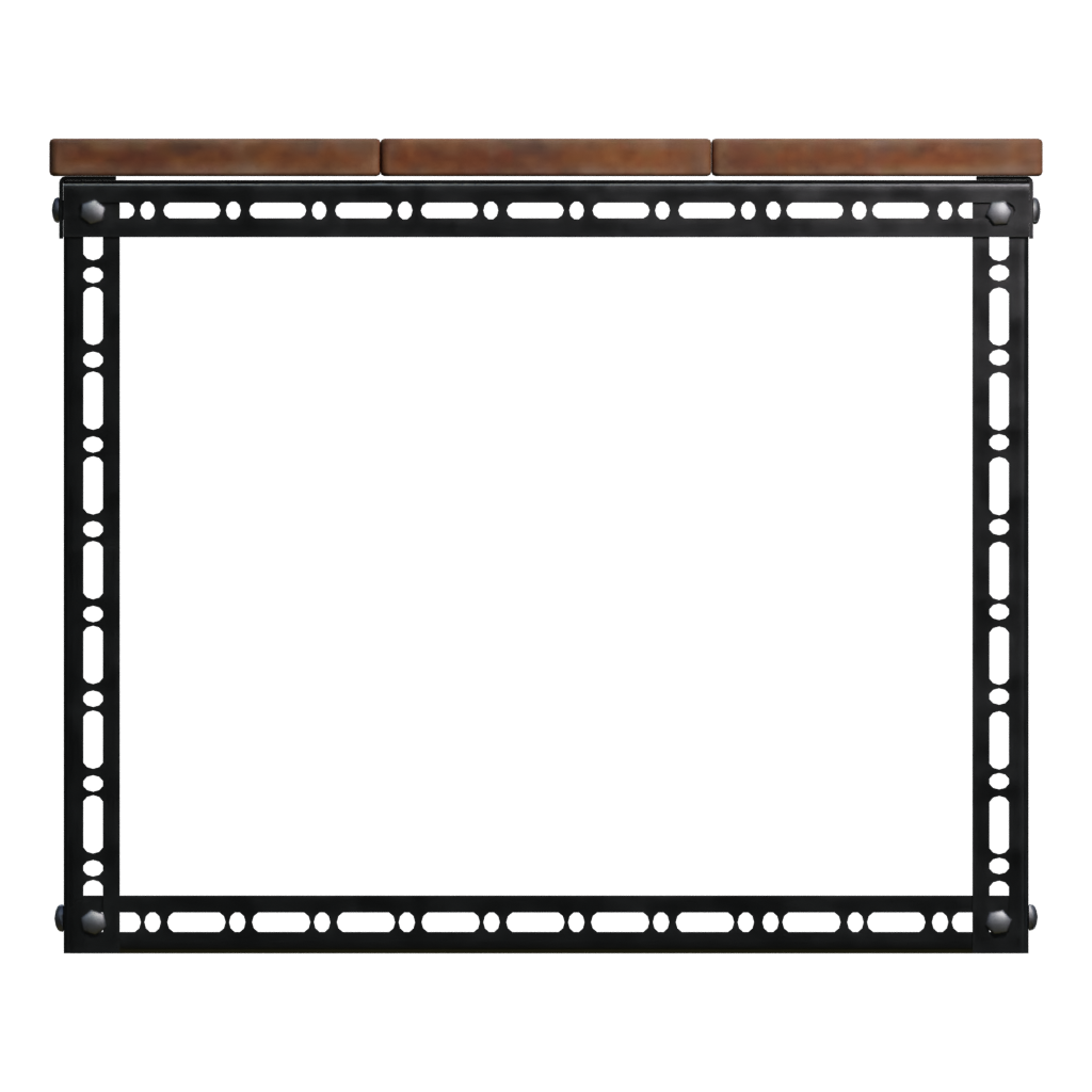 Back view of the Industrial Coffee Table 3D model