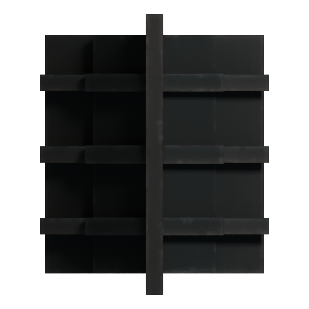 Top view of the Low Poly Lantern 3D model