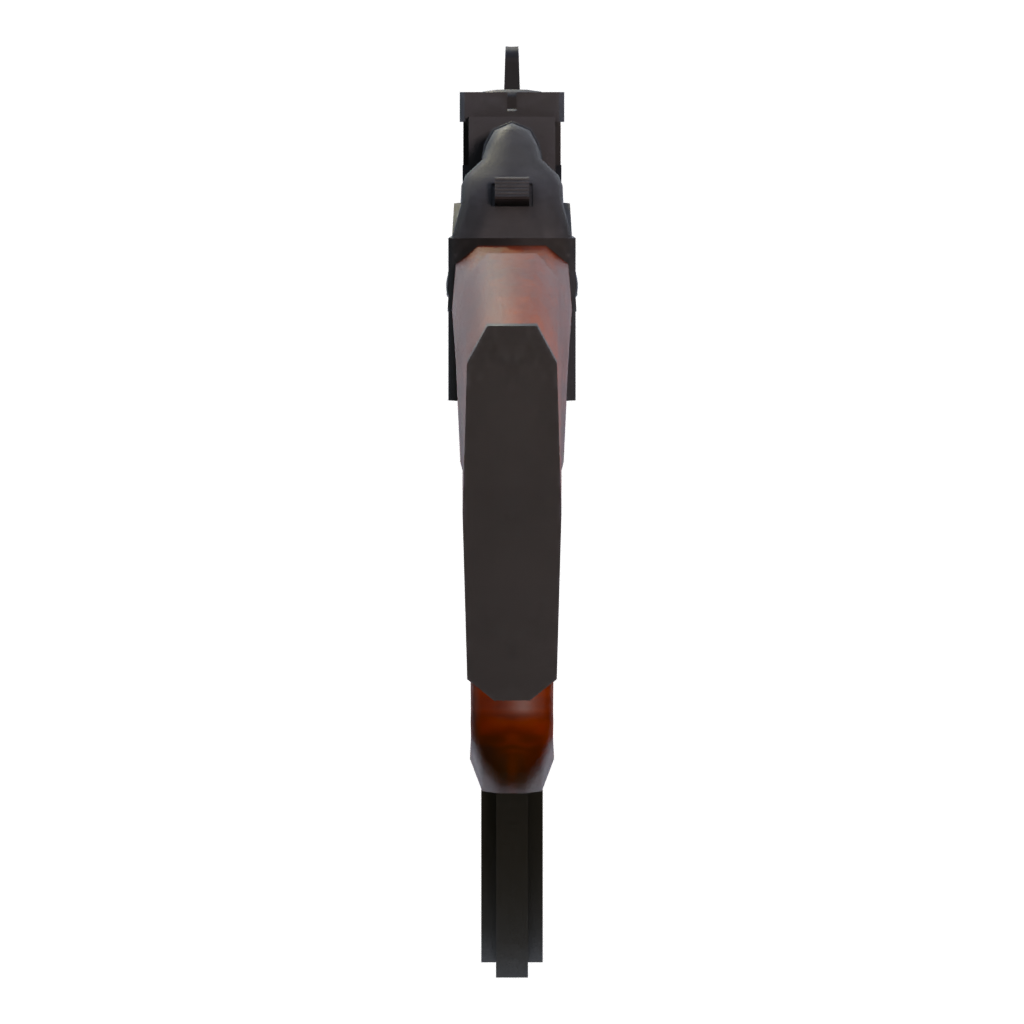 Right view of the AK 47 3D model