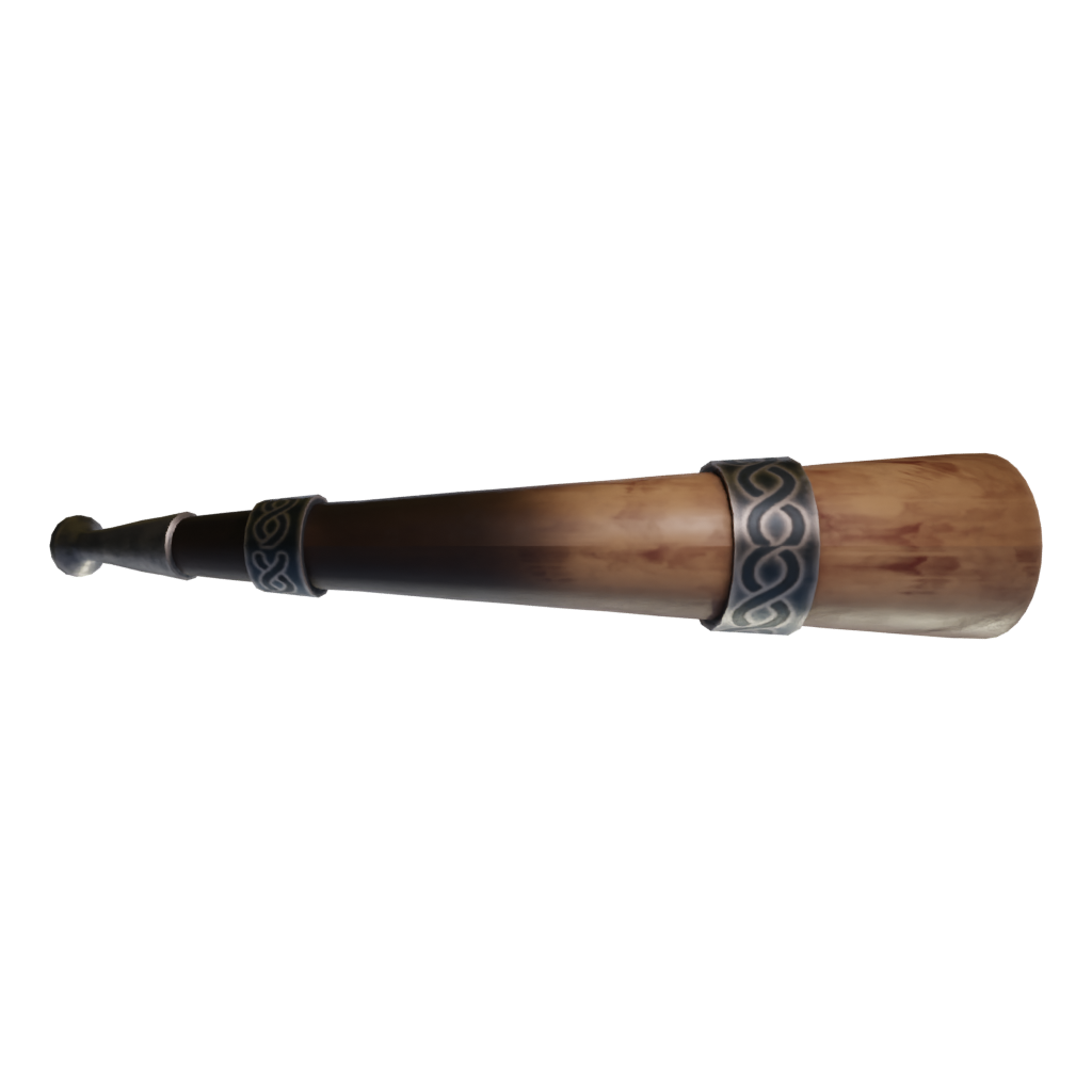 Bottom view of the War Horn 3D model