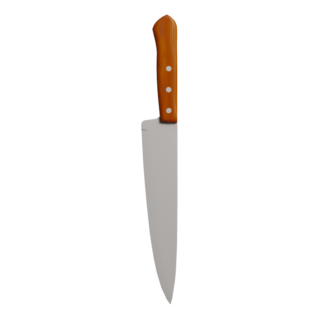Back view of the Michael Myers Knife 3D model