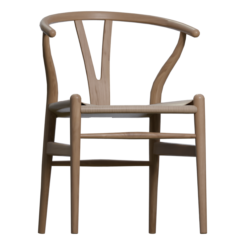 Right view of the Pp Mobler 58 Wegner 3D model