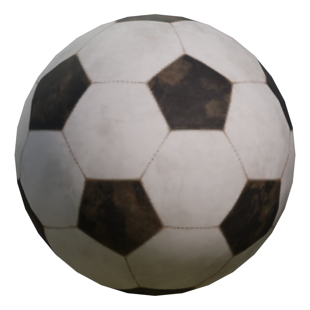 Right view of the Soccer Ball Dirty 3D model