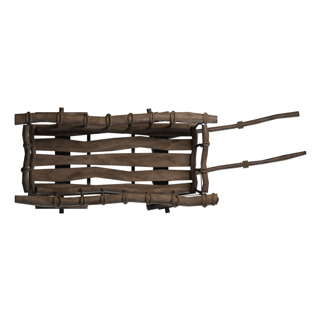 Top view of the Stylized Medieval Cart With A Lamp 3D model