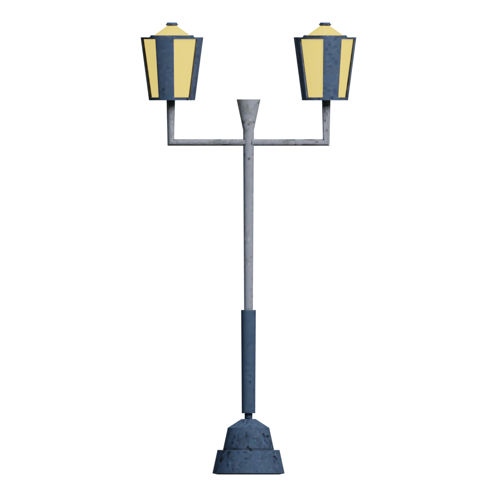 Back view of the Streetlamp 3 3D model