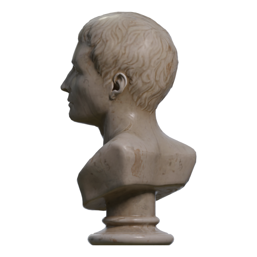 Left view of the Marble Bust 3D model