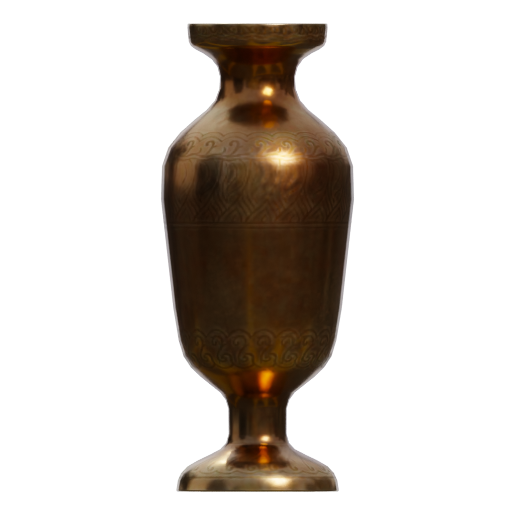 Right view of the Brass Vase 3D model