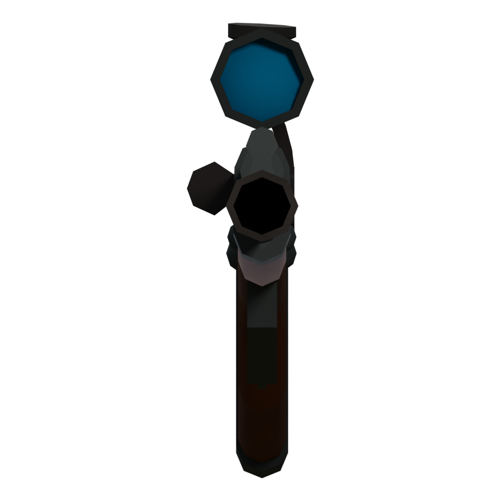Right view of the Dragunov Sniper Rifle Low Poly 3D model