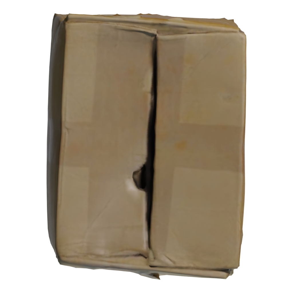 Top view of the Cardboard Box 3D model