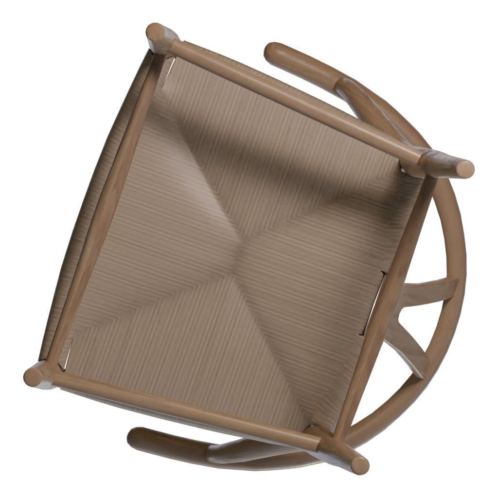 Bottom view of the Pp Mobler 58 Wegner 3D model