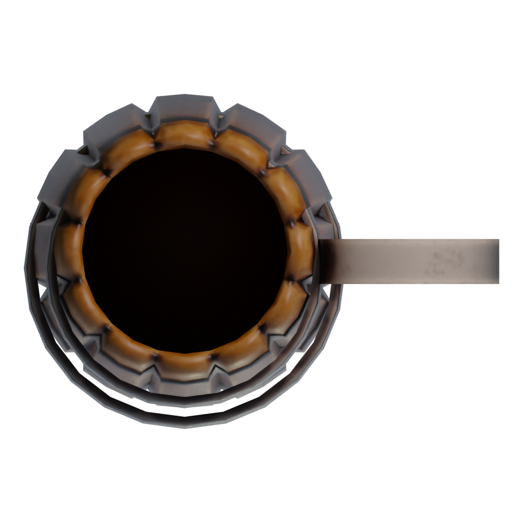 Top view of the Beer Mug 3D model