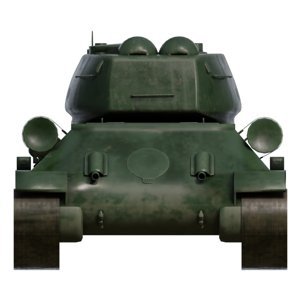 Front view of the Soviet Tanks 3D model