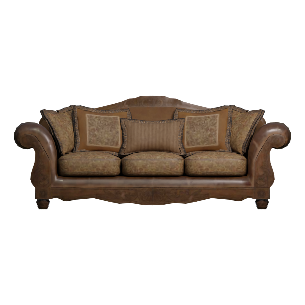 Front view of the Sofa 3D model