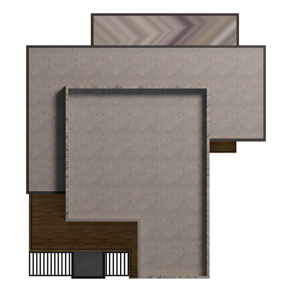 Top view of the House 13 3D model