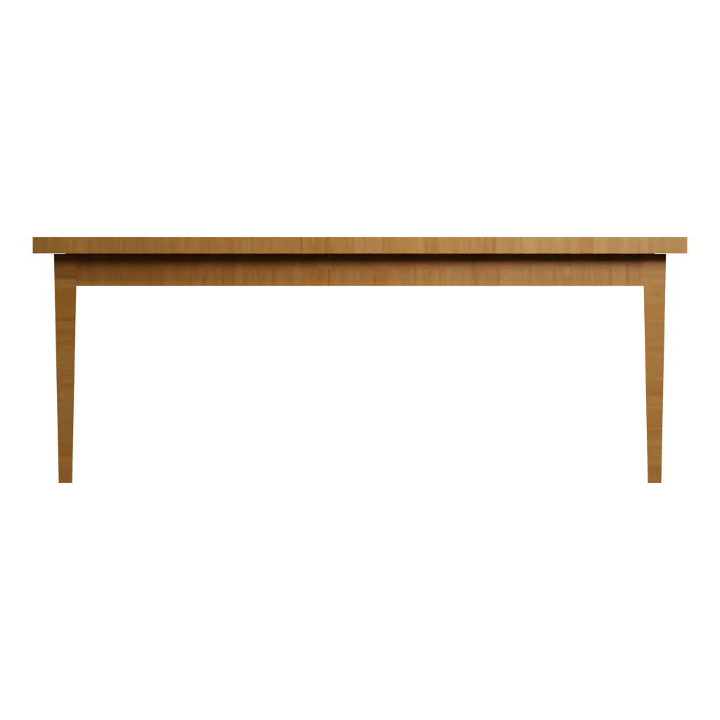 Back view of the Table For Kitchen Dining Room Wood Materal 3D model