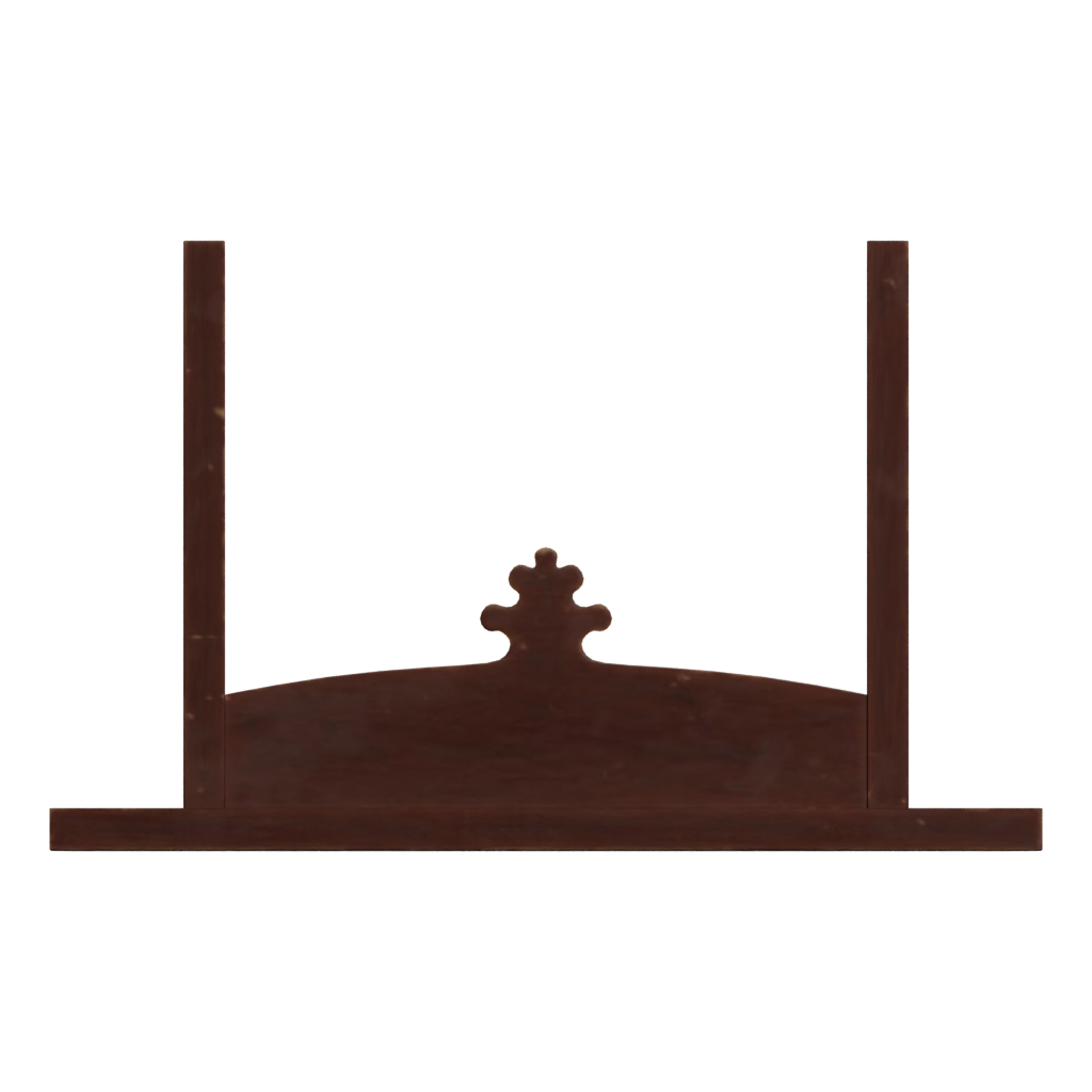 Back view of the Katana Stand 3D model