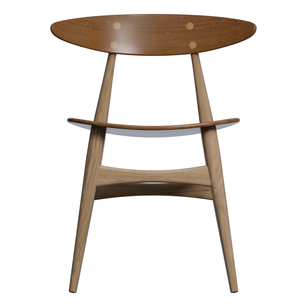 Front view of the Ch33Chair 3D model