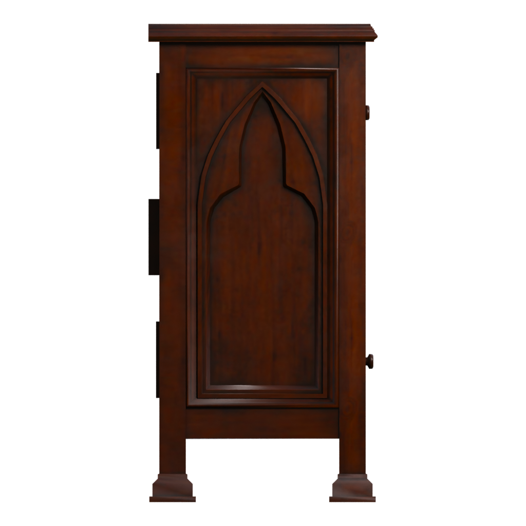 Right view of the Gothic Commode 3D model