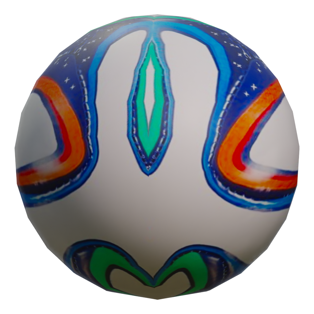 Right view of the Football Ball Brazuca 3D model