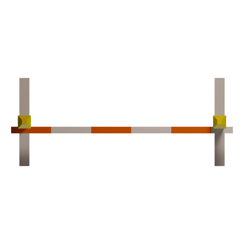 Top view of the City Blockade Low Poly 3D model