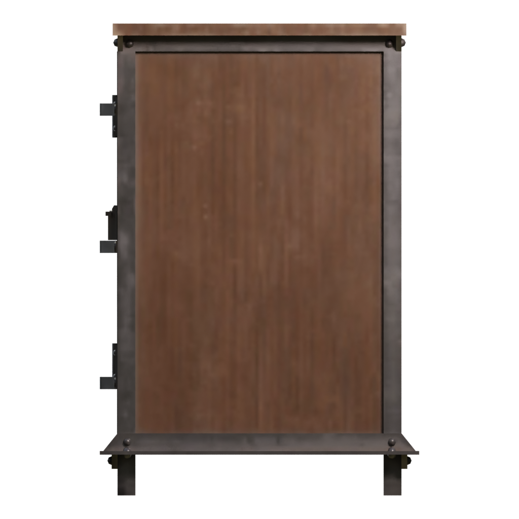 Left view of the Wooden Table 3D model