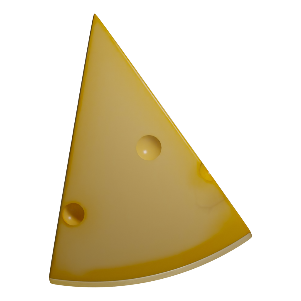 Bottom view of the Door Stopper Cheese 3D model