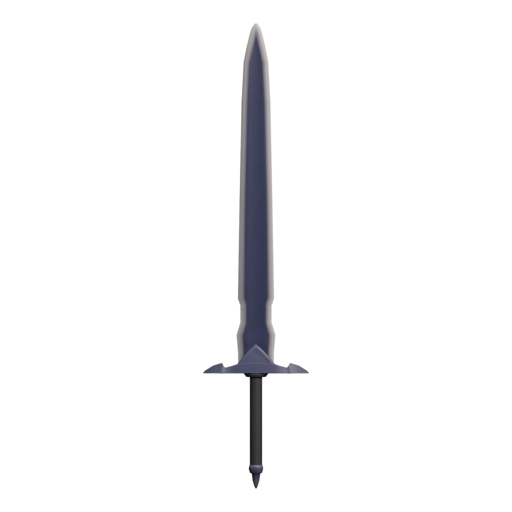 Back view of the Tempered Sword From SAO 3D model