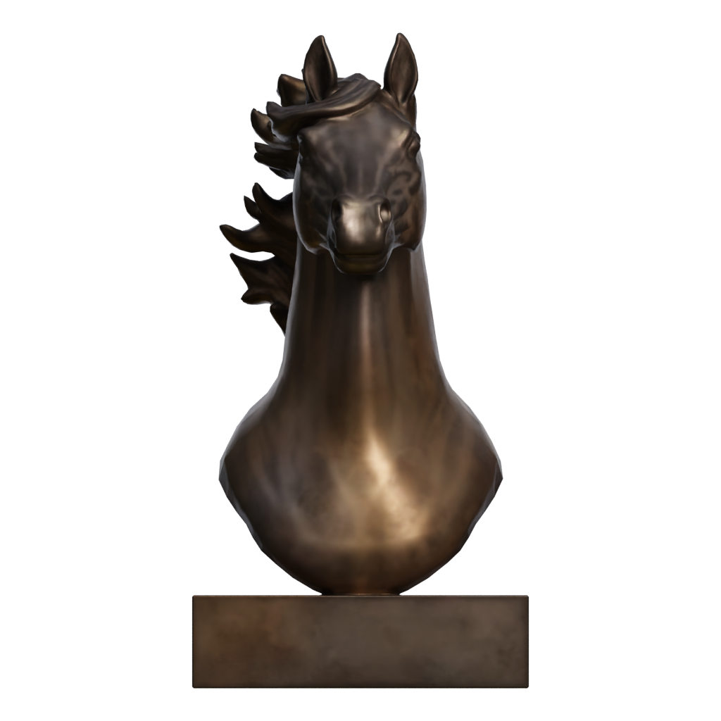 Front view of the Horse Head 3D model
