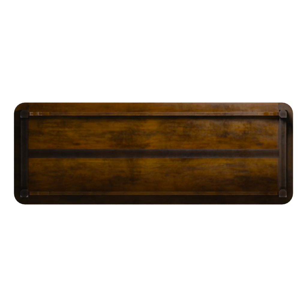 Bottom view of the Wooden Table 3D model