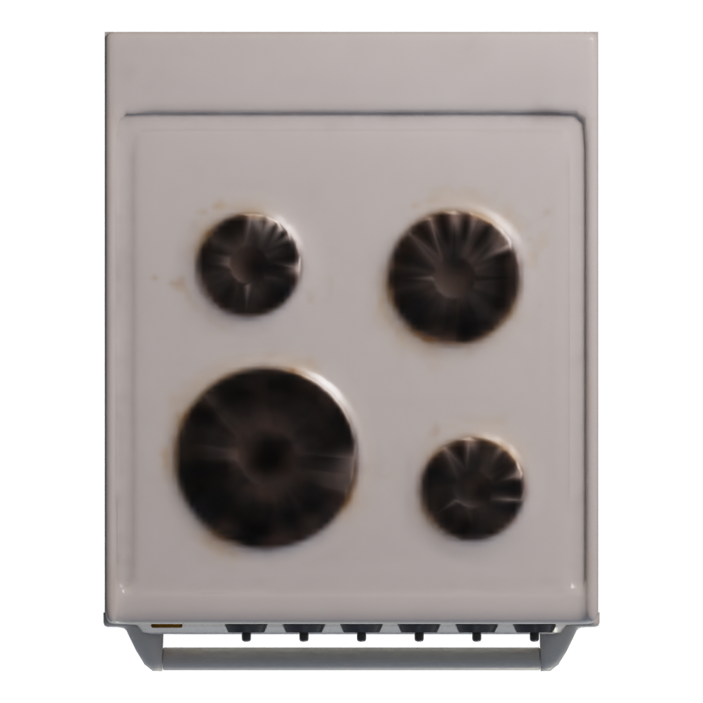 Top view of the Electric Stove 3D model