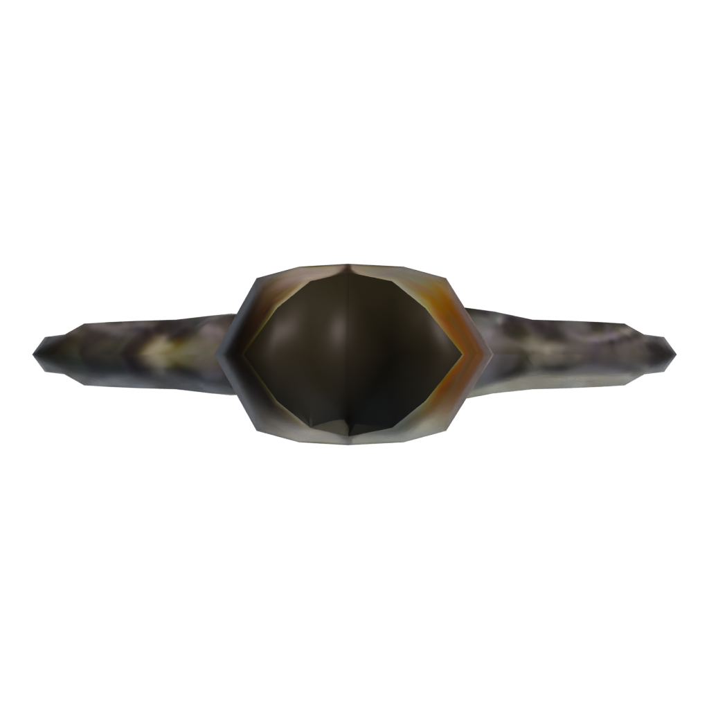 Bottom view of the Baphomet Sword 3D model