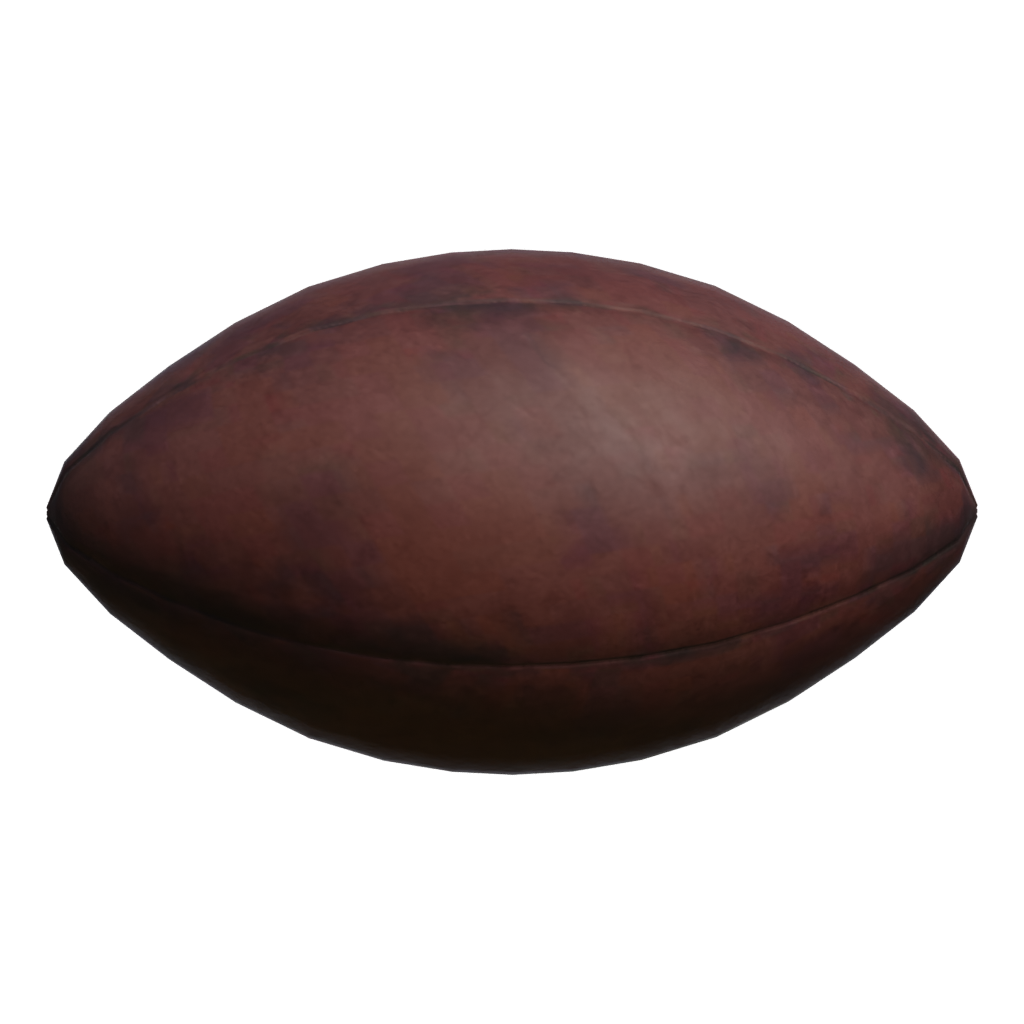 Back view of the American Football 3D model