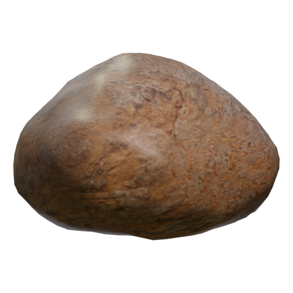 Right view of the Rock01 3D model