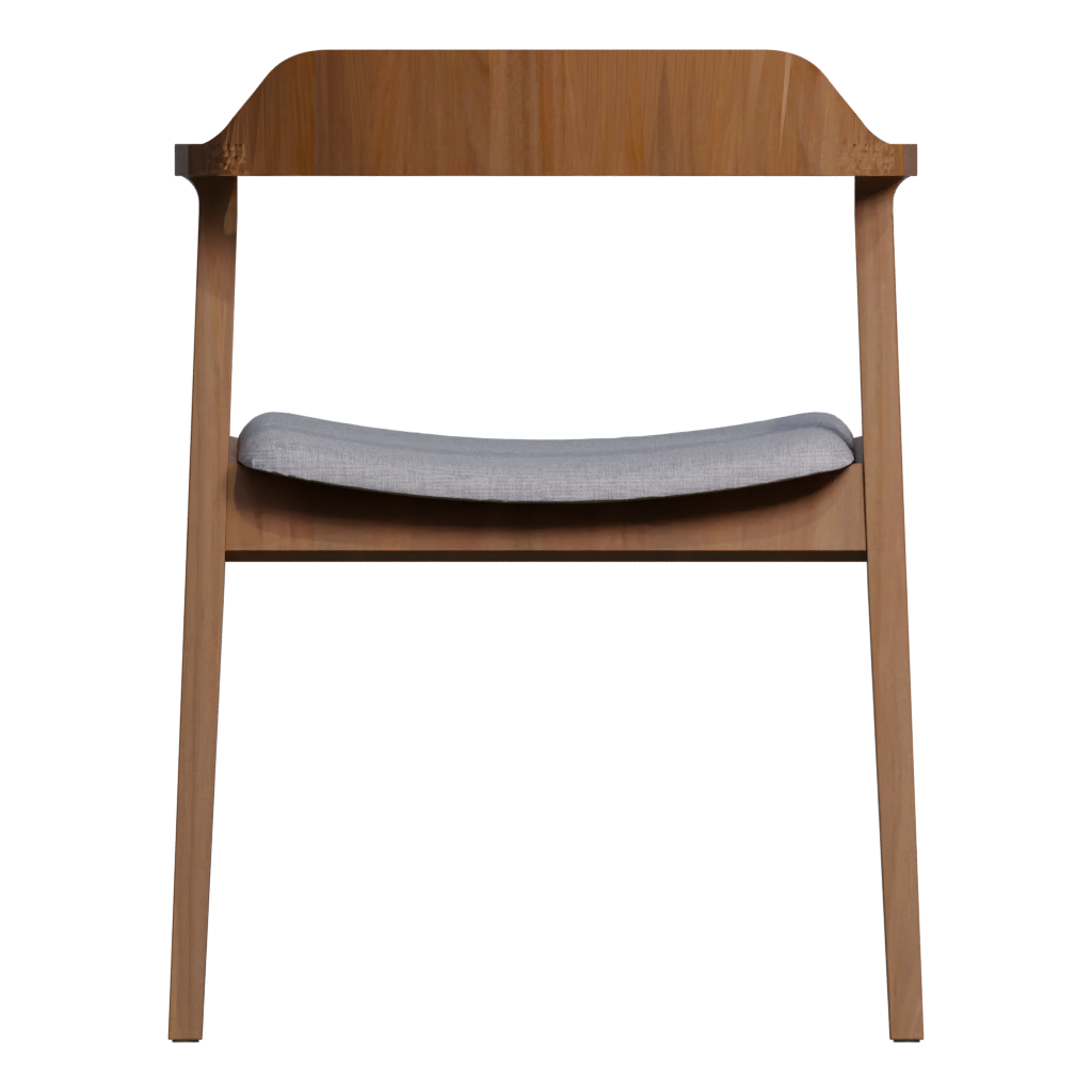 Back view of the Chair 3D model