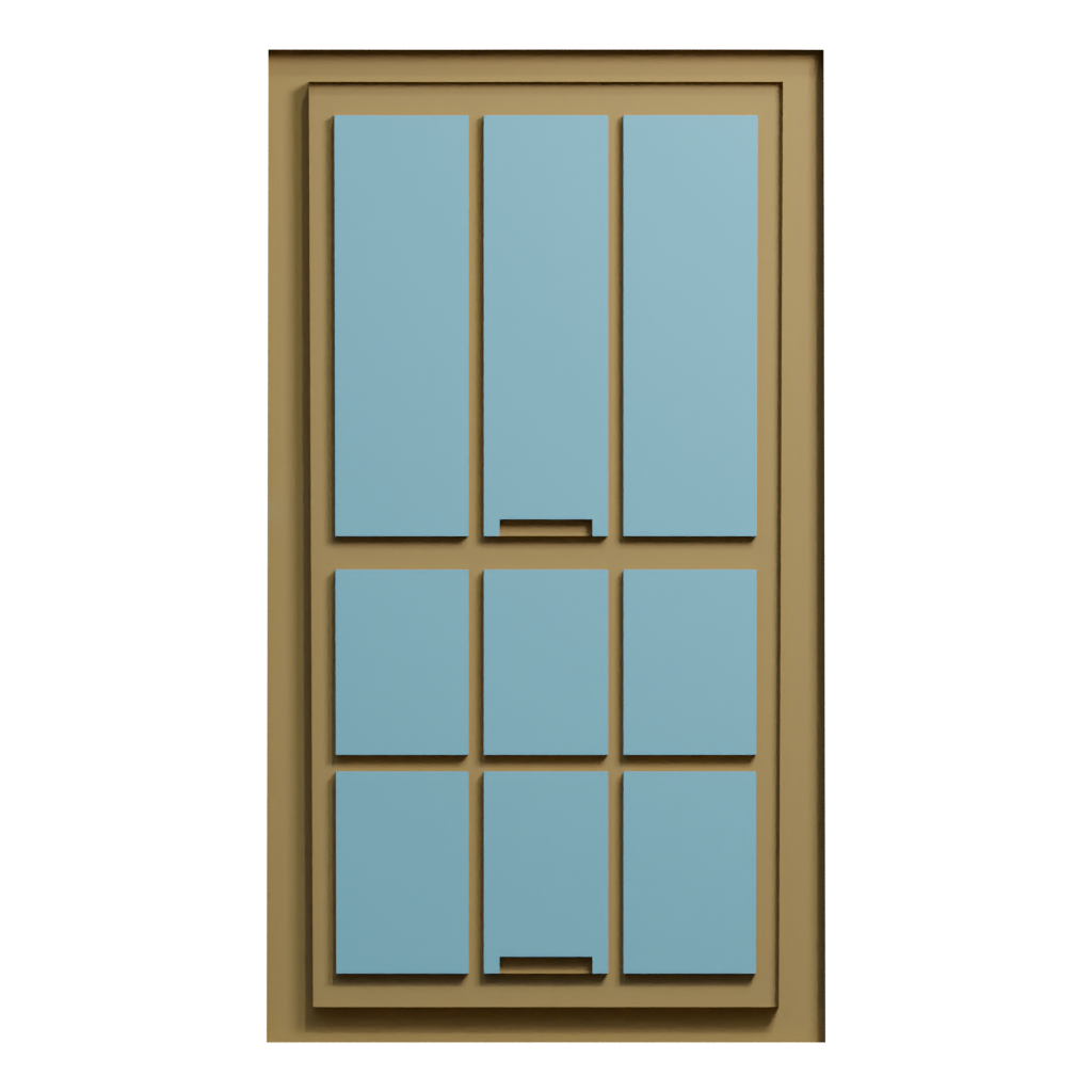 Back view of the Window Frame 3D model
