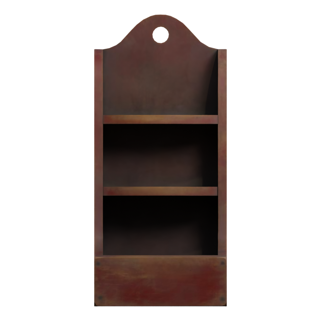 Front view of the Painted Wooden Shelves 3D model