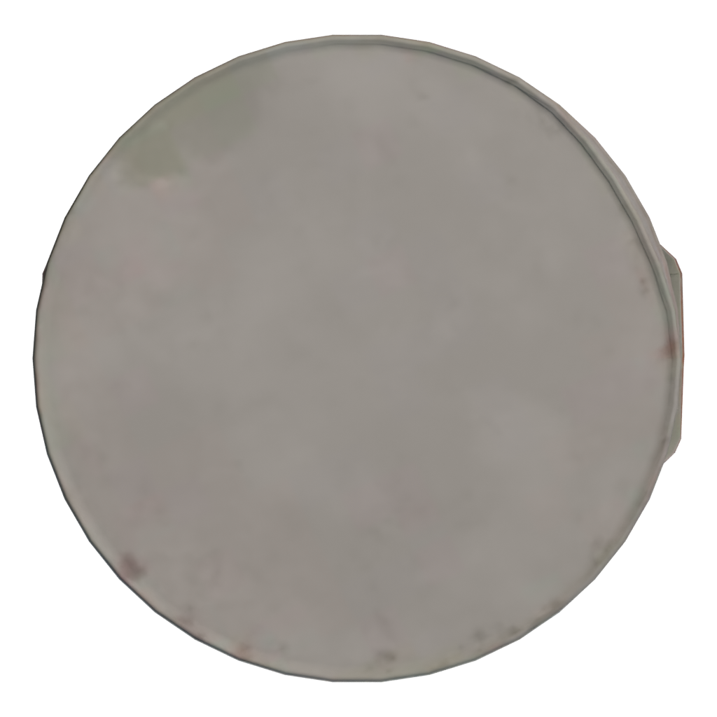 Bottom view of the Metal Jug 3D model