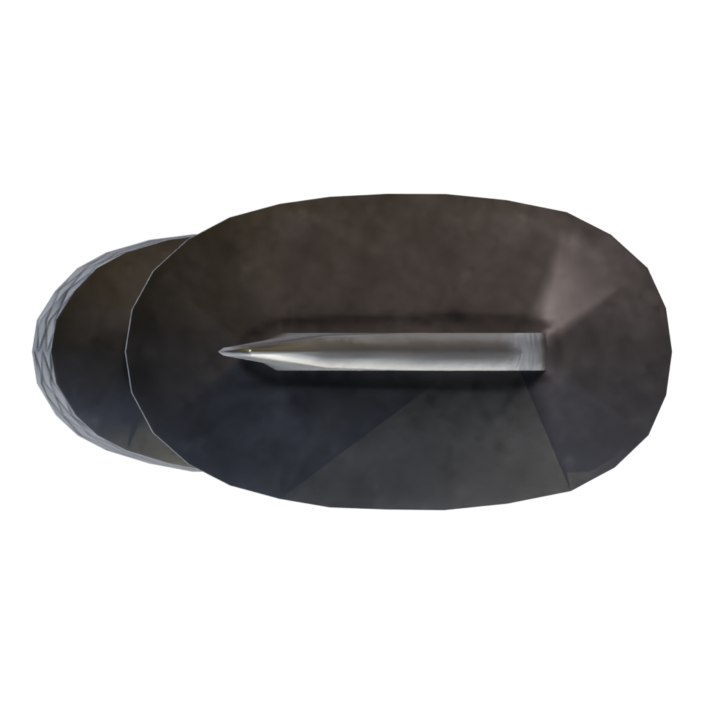 Top view of the Bone Knife 3D model