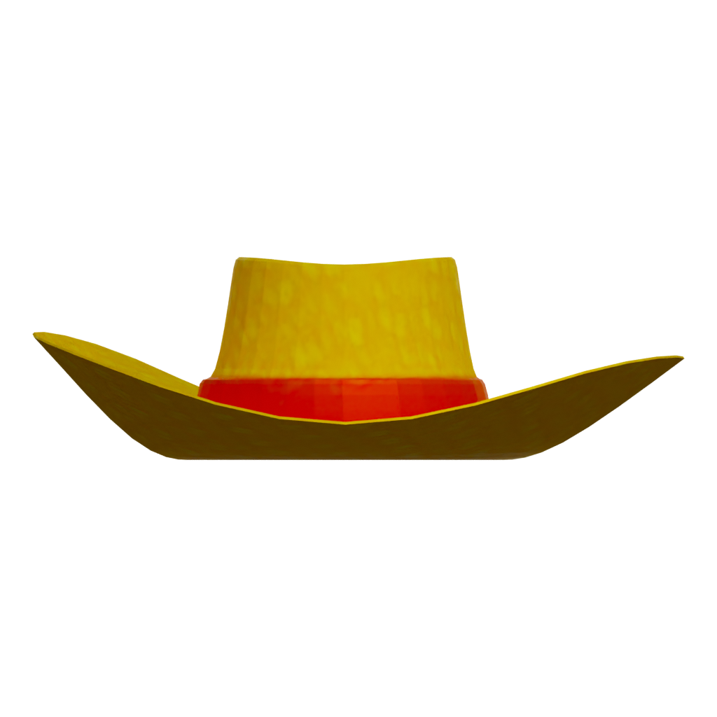 Back view of the Cowboy Hat 3D model