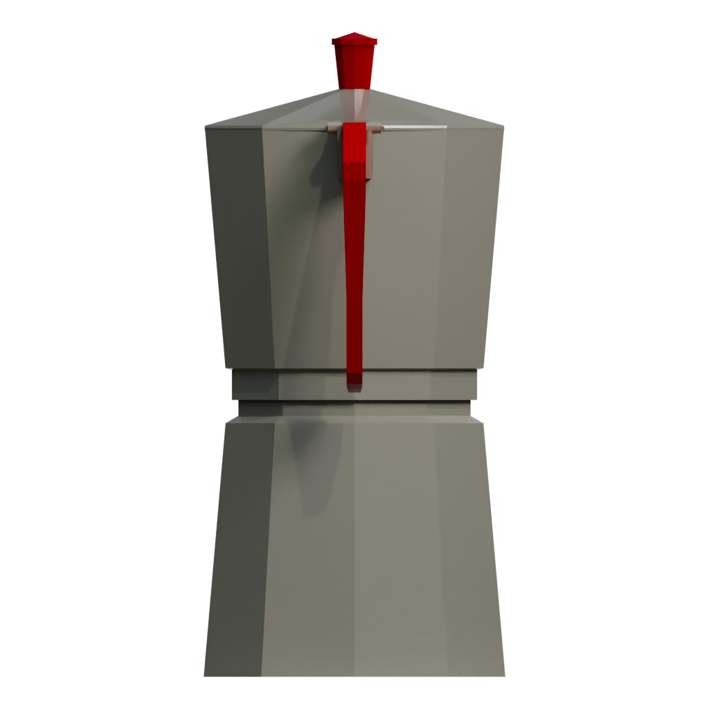 Back view of the Cofee 3D model