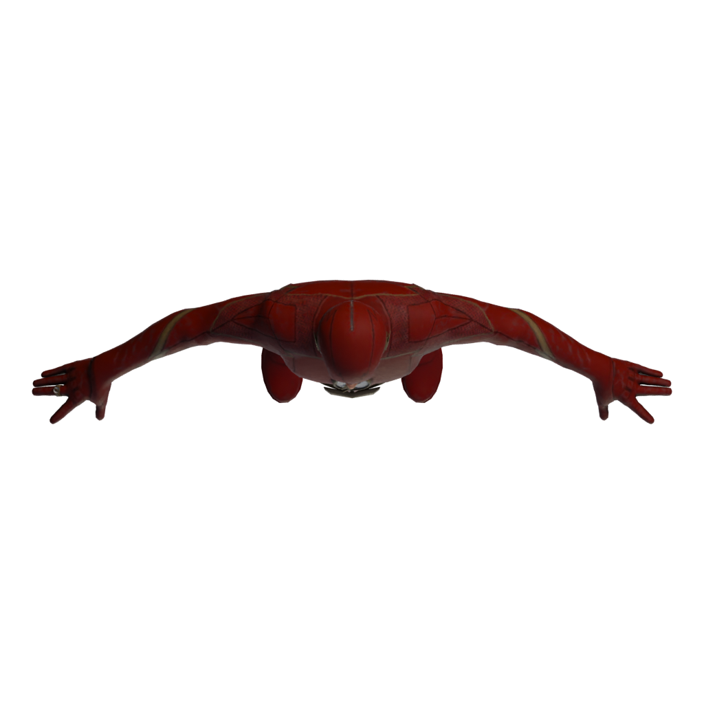 Top view of the Scarlet Speedster 3D model