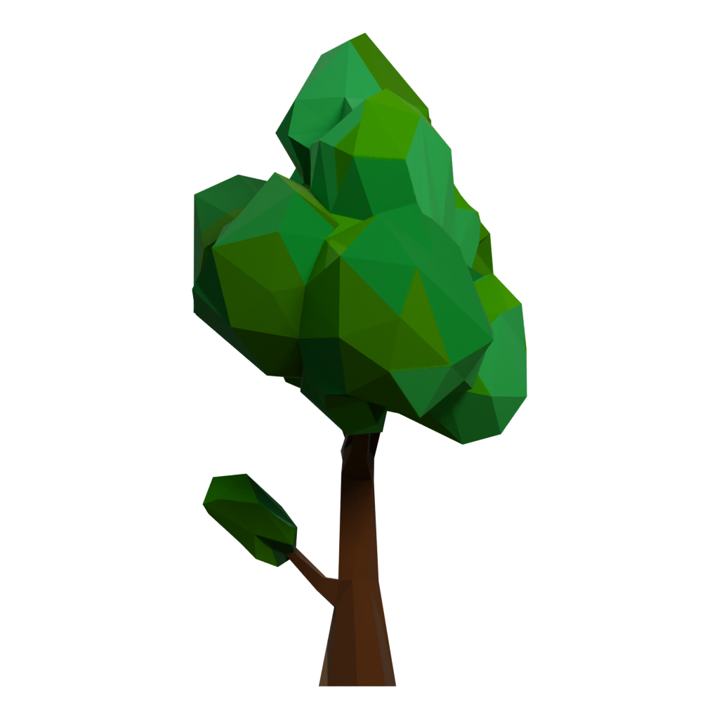 Right view of the Lowpolybigtree 3D model