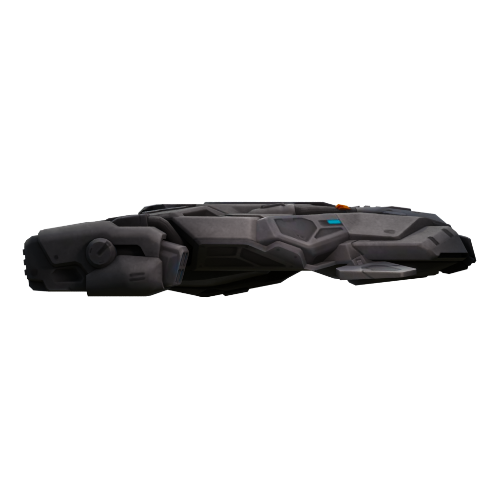 Right view of the Cargo Ship 3D model