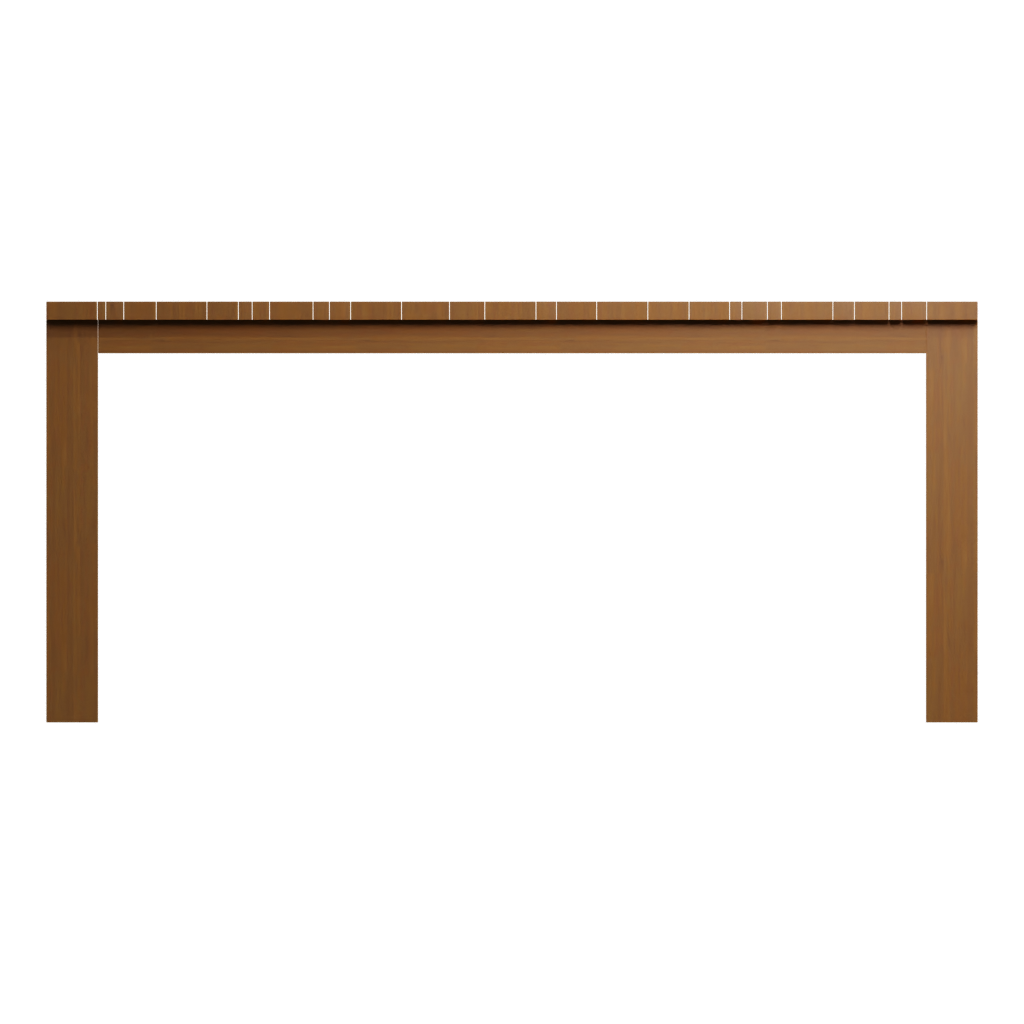 Back view of the The Dining Table 3D model
